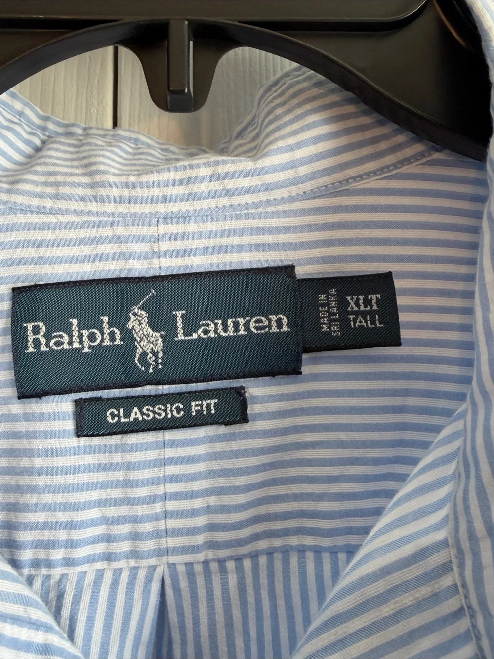Polo by Ralph Lauren Blue & White Pinstripe Short-Sleeve Button-Down Shirt